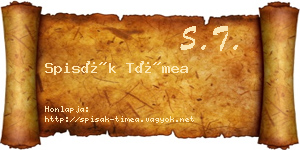 Spisák Tímea névjegykártya